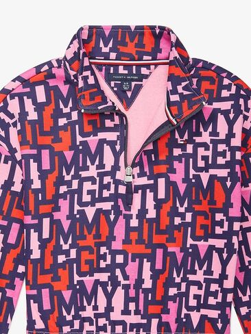 سويت شيرت Tommy Hilfiger للفتيات بطباعة تومي نصف سحاب in Saudi Arabia