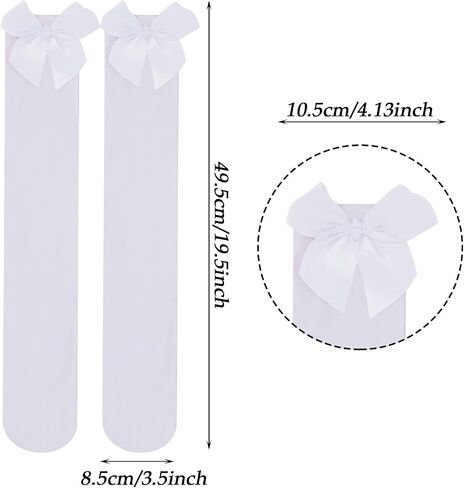 Womens Thigh High Stockings with Bows, Satin Bow Stockings, Knee High Socks with Bows for Cosplay Daily Wear in Saudi Arabia