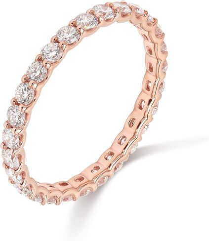 1-8 Carat (ctw) White Gold Round Cut LAB GROWN Diamond Eternity Band (Color E-F Clarity VS2-SI1) in Saudi Arabia