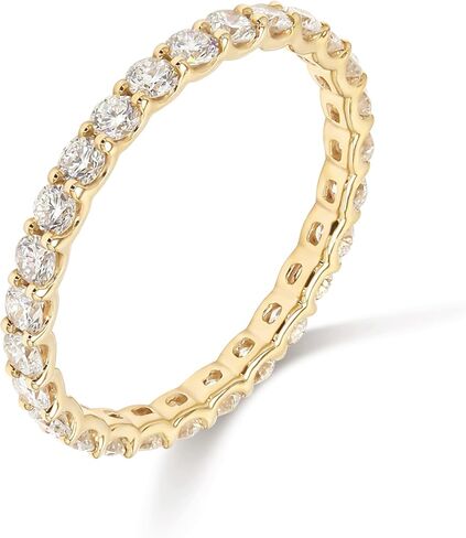 1-8 Carat (ctw) White Gold Round Cut LAB GROWN Diamond Eternity Band (Color E-F Clarity VS2-SI1) in Saudi Arabia