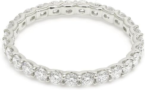 1-8 Carat (ctw) White Gold Round Cut LAB GROWN Diamond Eternity Band (Color E-F Clarity VS2-SI1) in Saudi Arabia