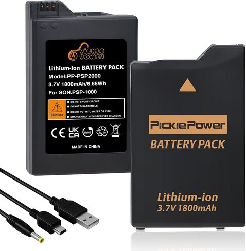 Pickle Power PSP 2000/3000 Battery with PSP Charger Cable for PSP 3000 / PSP Slim 2000 PSP-S110,PSP-2001, PSP-3000, PSP-3001, PSP-3002, PSP-3004, PSP Slim Console in Saudi Arabia
