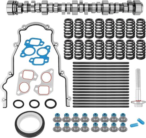 Sloppy Stage 2 LS Cam Kit with Pushrods Springs Seals Gaskets Compatible with 1999-2013 GM Gen 3/4 V8 Truck/SUV Engines, Camshaft Kit for 4.8 5.3 6.0 6.2 LS1 Vortec in Saudi Arabia