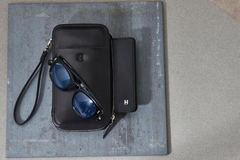 Wristlet for Men & Women, Full-Grain Leather Clutch Bag, RFID Protection, Zipper Pocket, Handcrafted in Kuwait