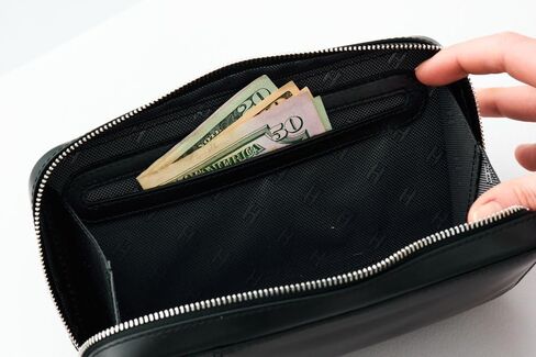 Wristlet for Men & Women, Full-Grain Leather Clutch Bag, RFID Protection, Zipper Pocket, Handcrafted in Kuwait