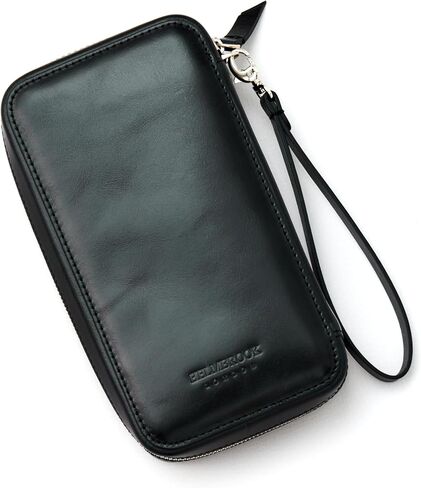 Wristlet for Men & Women, Full-Grain Leather Clutch Bag, RFID Protection, Zipper Pocket, Handcrafted in Kuwait