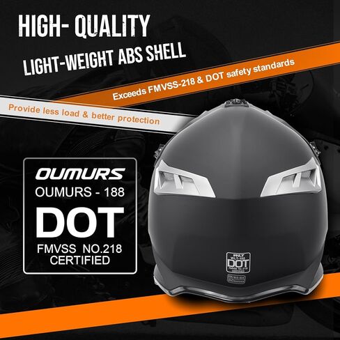 Adult Motocross Dirt Bike Helmet with Goggle, Gloves & Mask Dirt Bike ATV Helmet for Unisex-Adult Men Women Adjustable Sun Visor DOT/FMVSS-218 Off-Road Motorcycle Helmet UTV Helmet Downhill in Kuwait