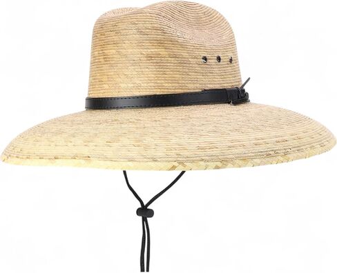 Trendy Apparel Shop Palm Braid Large Brim UPF 50+ Lifeguard Sun Hat in Saudi Arabia