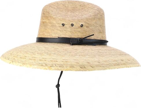 Trendy Apparel Shop Palm Braid Large Brim UPF 50+ Lifeguard Sun Hat in Saudi Arabia