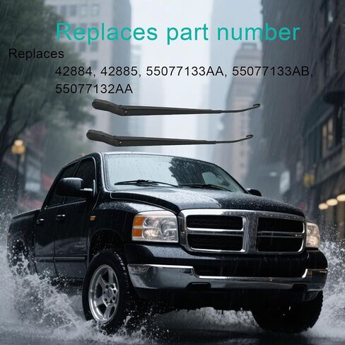 55077133AA ، 550777132AA 1 زوج بزوج من أدوات استبدال المساحات الأمامية للزجاج الأمامي متوافق مع 2002 2003 2004 دودج رام 1500 2500 3500 ، يحل محل 55077133 ، 55077132AB ، 42884،42855 in Kuwait