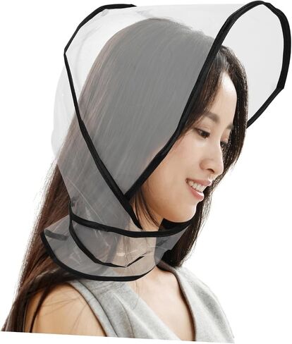 2PCS Rain Hat with Visor Transparent Plastic Bonnet for Women Lightweight and Hair Protection for Raining Days and Hairstyle Maintenance in Saudi Arabia
