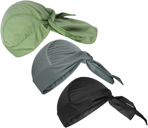 3pcs Breathable Cooling Skull Caps Sweat Wicking Beanie Cap for Cycling and Motorcycling High Elasticity Comfortable -Dry Outdoor Wraps for Men and Women in Saudi Arabia