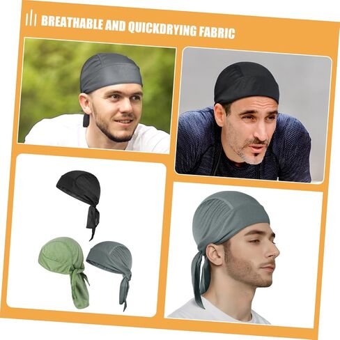 3pcs Breathable Cooling Skull Caps Sweat Wicking Beanie Cap for Cycling and Motorcycling High Elasticity Comfortable -Dry Outdoor Wraps for Men and Women in Saudi Arabia