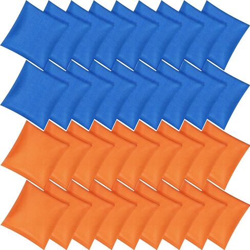 Foilswirl 36 Pieces 5" x 5" Nylon Bean Bags for Tossing Colorful Cornhole Bean Bags Set for Kids Hand Tossing Game Family Games Tossing Beanbags for Cornhole Party Supplies (Vivid Color,Classic) in Kuwait
