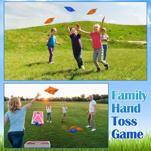 Foilswirl 36 Pieces 5" x 5" Nylon Bean Bags for Tossing Colorful Cornhole Bean Bags Set for Kids Hand Tossing Game Family Games Tossing Beanbags for Cornhole Party Supplies (Vivid Color,Classic) in Kuwait