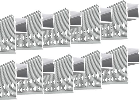 Besseto Plaster-in LED Channel 6 Pack 6.6FT/2 Meter Trim Edge LED قطاع الألومنيوم قناة، بدون إطار راحة دريوال ألومنيوم LED للجدار والسقف in Kuwait