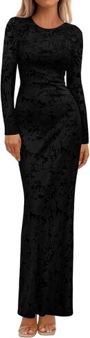 BTFBM Wedding Guest Dresses for Women 2025 Fall Elegant Floral Lace Ruched Long Sleeve Bodycon Cocktail Party Maxi Dress in Saudi Arabia