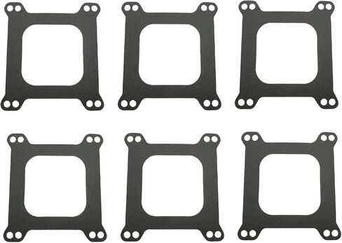 6 Pack Carburetor Base Gaskets Open 4 BBL 1/16" Thick Compatible with Holley SBC BBC 350 Engines in Saudi Arabia