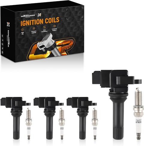 maXpeedingrods UF664 Set of 4 Ignition Coil Pack and Iridium Spark Plugs Fit for Subaru Forester 2011-2012 H4 2.5L, for Subaru Impreza 2012 H4 2.0L, Ignition Coil Kit Replaces UF-664 22433AA630 in Saudi Arabia