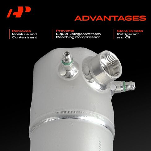 A-Premium Aluminum Air Conditioning A/C Receiver Drier Compatible with Chevrolet Malibu, Camaro, Corvette & Buick Regal, Century, Electra & GMC Caballero, Sprint & Oldsmobile 98 & Cadillac DeVille in Saudi Arabia