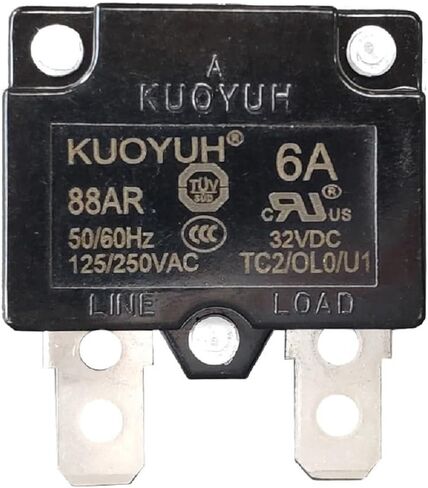 KUOYUH Circuit Breaker 88AR series 125/250VAC 50/60Hz (3-20A) (1pc) (20A) in Saudi Arabia