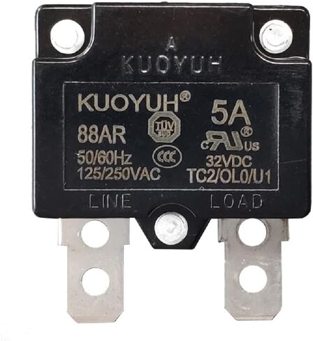 KUOYUH Circuit Breaker 88AR series 125/250VAC 50/60Hz (3-20A) (1pc) (20A) in Saudi Arabia