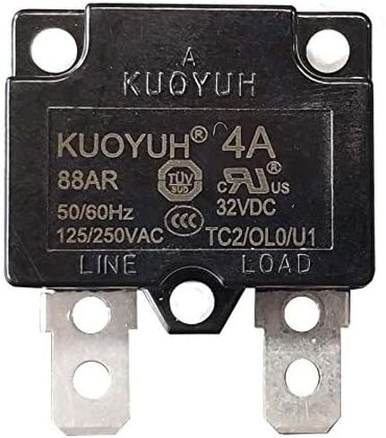 KUOYUH Circuit Breaker 88AR series 125/250VAC 50/60Hz (3-20A) (1pc) (20A) in Saudi Arabia