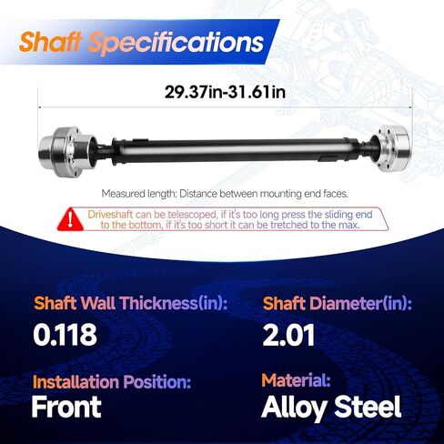 938-082 Front Drive Shaft Prop Shaft Driveshaft Assembly Fit for Ford Expedition 2007-2014 4WD| Ford F-150 2009-2014 4WD| Lincoln Navigator 2006-2014 4WD, OE 7L1Z4A376A, 7L1Z4A376B in Saudi Arabia