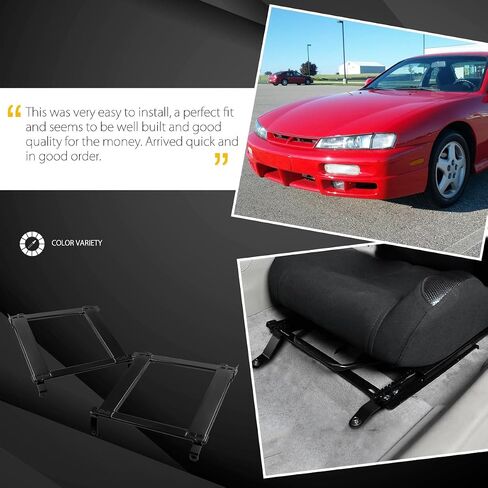 AutoZensation متوافق مع 1989-1998 Nissan 240SX S13 S14 ، مقعد السباق مقعد أقواس المسار السكك الحديدية in Kuwait