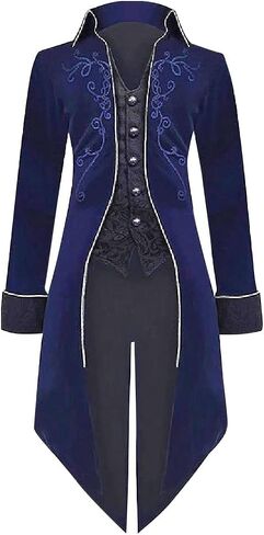 الرجال للرجال steampunk عتيقة tailcoat القوطية المعطف الفيكتوري زي الشرير زي سهرة في منتصف القرن in Kuwait