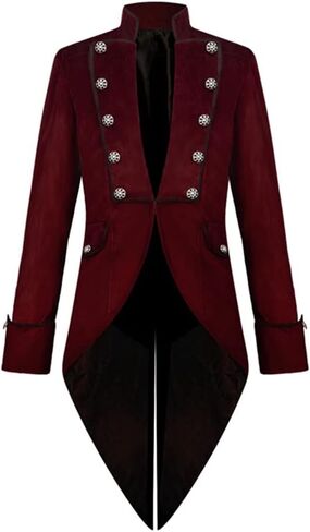 الرجال للرجال steampunk عتيقة tailcoat القوطية المعطف الفيكتوري زي الشرير زي سهرة في منتصف القرن in Kuwait