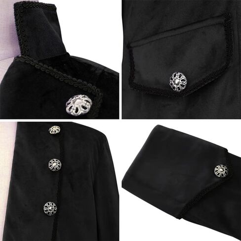 الرجال للرجال steampunk عتيقة tailcoat القوطية المعطف الفيكتوري زي الشرير زي سهرة في منتصف القرن in Kuwait