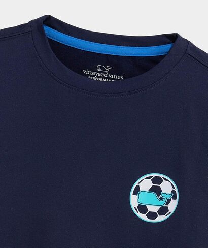 vineyard vines Boys Long-Sleeve Soccer Whale Dot Harbor Performance Tee in Saudi Arabia
