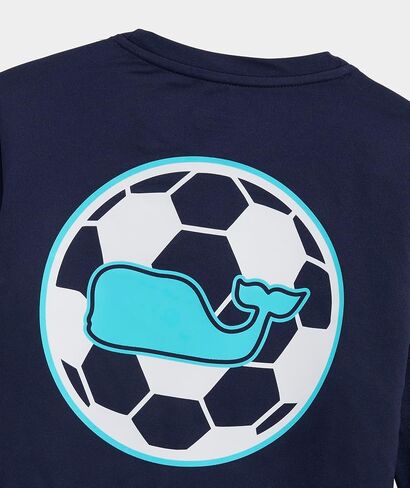 vineyard vines Boys Long-Sleeve Soccer Whale Dot Harbor Performance Tee in Saudi Arabia