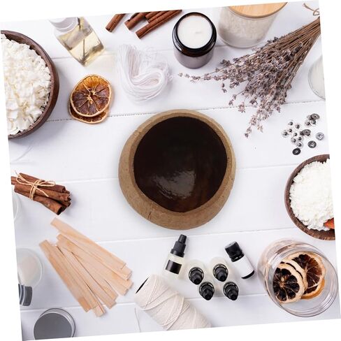 Coconut Shell Candle Cup Large Soy Wax Container Natural Coconut Shell Creative Decorative Candle Holder for Home Decor in Kuwait