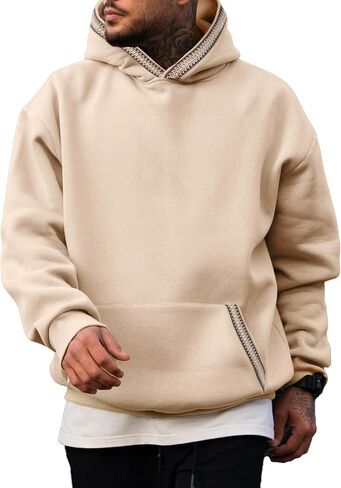 JMIERR Mens Hoodies Pullover Casual Cotton Fleece Hooded Sweatshirts Long Sleeve Shirts in Saudi Arabia