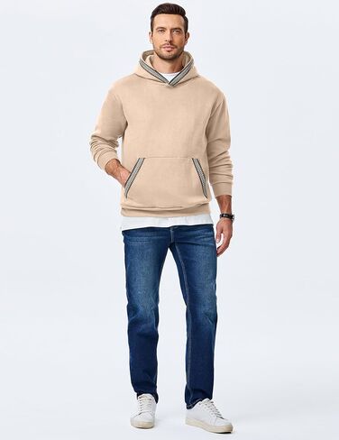 JMIERR Mens Hoodies Pullover Casual Cotton Fleece Hooded Sweatshirts Long Sleeve Shirts in Saudi Arabia