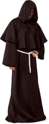 Spooktacular Creations Adult Medieval Hooded Monk Cloak Renaissance Priest Robe Halloween Costume in Saudi Arabia