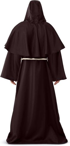 Spooktacular Creations Adult Medieval Hooded Monk Cloak Renaissance Priest Robe Halloween Costume in Saudi Arabia