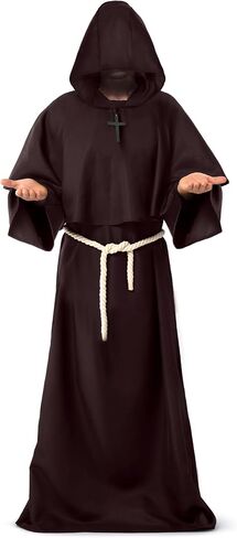 Spooktacular Creations Adult Medieval Hooded Monk Cloak Renaissance Priest Robe Halloween Costume in Saudi Arabia