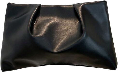OYOANGLE Women's PU Leather Clutch Purses Small Zipper Ruched Minimalist Handbag in Saudi Arabia