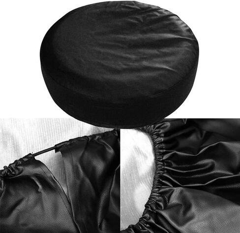 31-33 Inches PU Leather Spare Tire Cover Black Universal Fit for Jeep, Trailer, RV, SUV, Truck and Many Vehicle Camper Wheel, Weatherproof Tire Protectors in Saudi Arabia