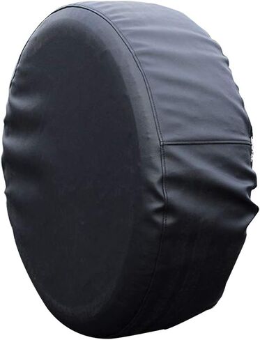 31-33 Inches PU Leather Spare Tire Cover Black Universal Fit for Jeep, Trailer, RV, SUV, Truck and Many Vehicle Camper Wheel, Weatherproof Tire Protectors in Saudi Arabia