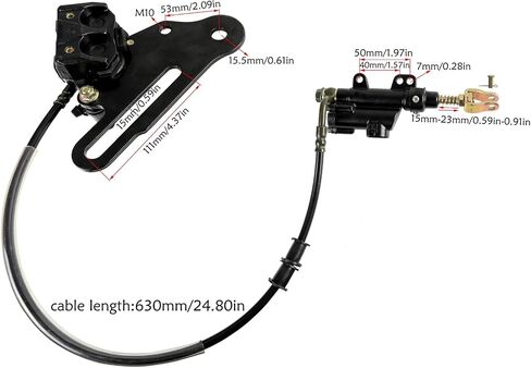 Rear Hydraulic Brake Caliper Master Cylinder Assembly with Pads for 125cc-250cc Dirt Bikes Pit Bikes Motorcycle Apollo SSR Taotao -Fits 16"-18" Rear Wheels in Saudi Arabia