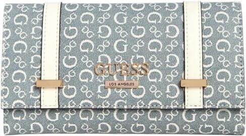 GUESS Factory Women's Aengus Denim Logo Slim Clutch in Saudi Arabia