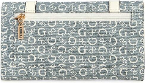 GUESS Factory Women's Aengus Denim Logo Slim Clutch in Saudi Arabia