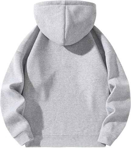 QJQ Men's Quarter Zip Up Hoodie Long Sleeve Drop Shoulder Fleece Sweatshirt Casual Pullover Hoodies Streetwear in Saudi Arabia