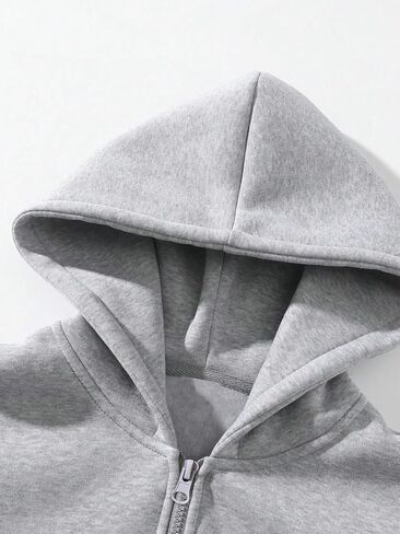 QJQ Men's Quarter Zip Up Hoodie Long Sleeve Drop Shoulder Fleece Sweatshirt Casual Pullover Hoodies Streetwear in Saudi Arabia