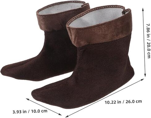 Sosoport Men Sock Liners for Hiking Warm Boot Liners Winter Boot Inserts Plush Lining Rain Inserts Removable in Saudi Arabia