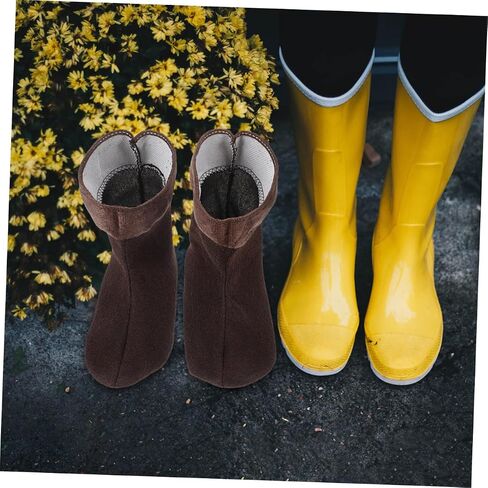 Sosoport Men Sock Liners for Hiking Warm Boot Liners Winter Boot Inserts Plush Lining Rain Inserts Removable in Saudi Arabia